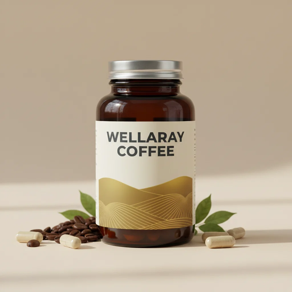 Wellaray Coffee food supplement box - plant-based energy supplement with L-Carnitine, 60 sachets